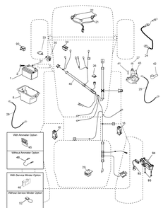 Electrical Group (38l12g50x8aelec) Diagram and Parts List for 7800734-96012009600 2011 Briggs and Stratton Lawn Tractor
